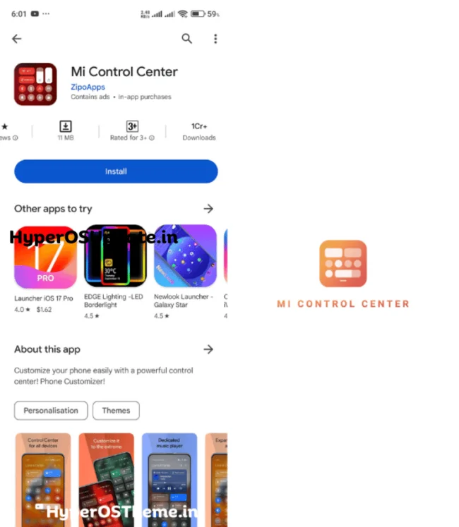 how to change control center in hyperos