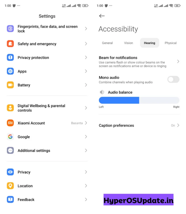 Enable Beam for Notifications in Xiaomi HyperOS & MIUI