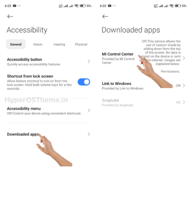 how to change control center in redmi