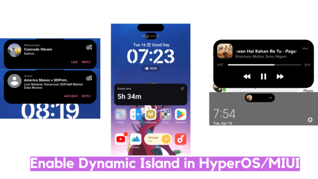 How to enable Dynamic Island in HyperOS