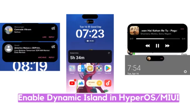 How to enable Dynamic Island in HyperOS