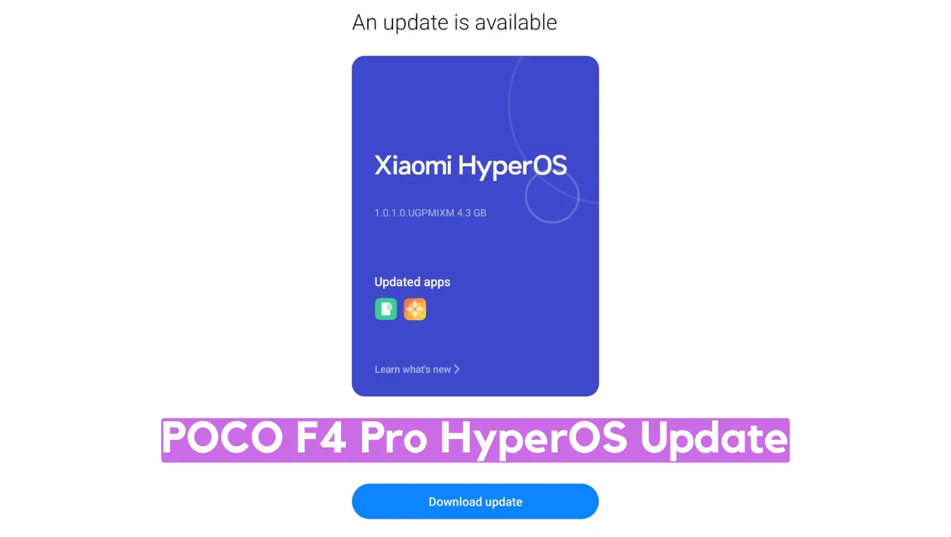 POCO F4 Pro HyperOS Update