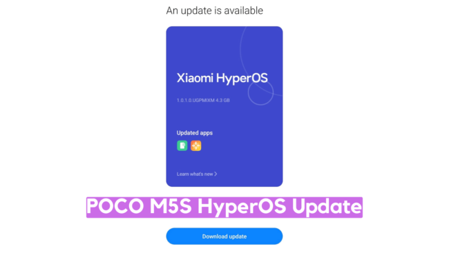 POCO M5S HyperOS Update will Available Soon ‘rosemary_p’