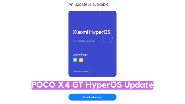 POCO X4 GT HyperOS Update Starts to Roll Out Globally ‘xaga’
