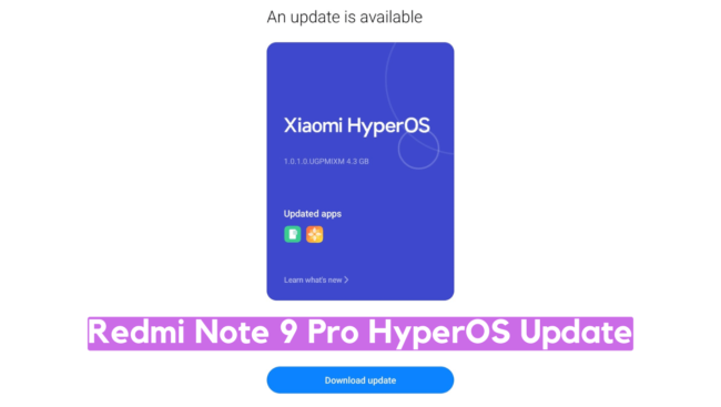 Redmi Note 9 Pro HyperOS Update is Not Set ‘joyeuse’