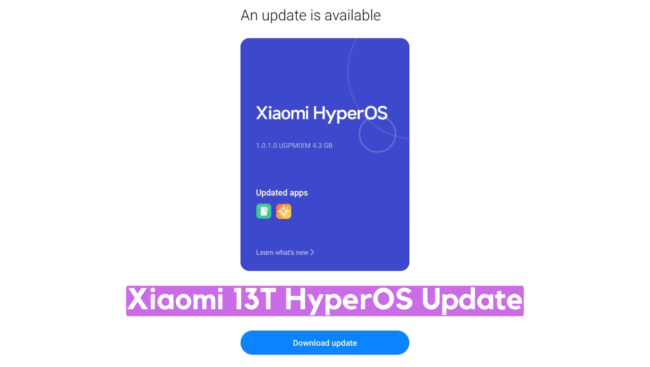 Xiaomi 13T HyperOS Update Download ‘aristotle’